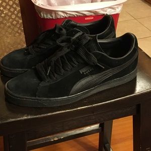 Black Puma Suede